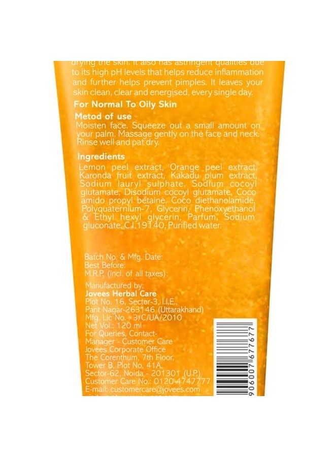 Jovees غسول الوجه بالليمون لتنقية البشرة وإشراقها وتنظيفها وزيت شفاف للرجال والنساء (120 مل) - Image 4