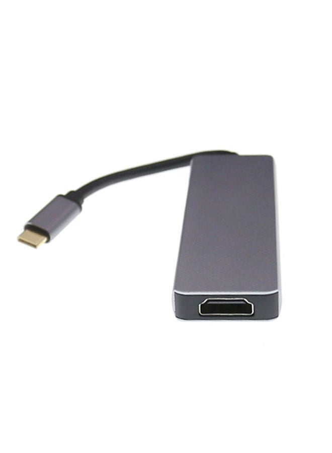 NIBEMINENT 3 Hub USB Type C To Hdmi 3.0 Cable Adapter Grey - Image 3