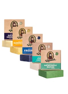 Dr. Squatch Dr. Squatch All Natural Bar Soap for Men, 5 Bar Variety Pack - Men's Natural Bar Soap - Rainforest Rapids, Coconut Castaway, Fresh Falls, Summer Citrus, and Eucalyptus Greek Yogurt - Soap Gift  - Image 1