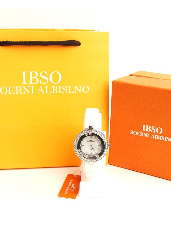 IBSO Women's Casual Wristwatch – Made of Ceramic Material – Adorned with Sparkling Crystals - Image 3