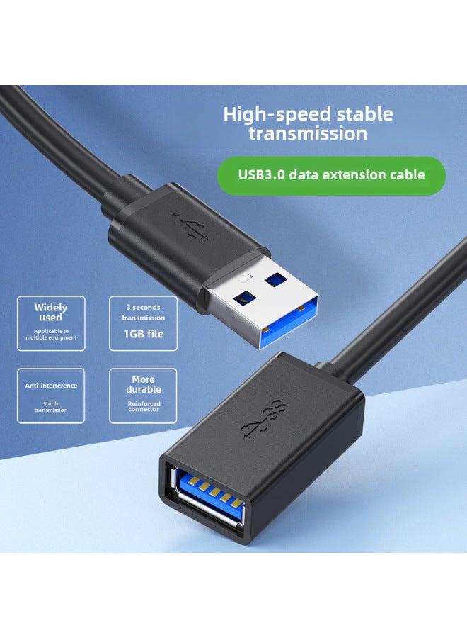 Neutral Usb2.0 Extension Cable Male To Female Lengthened 2 M Charging Data Cable 3.0 Interface 3m Printer Network Card Connector - Image 1