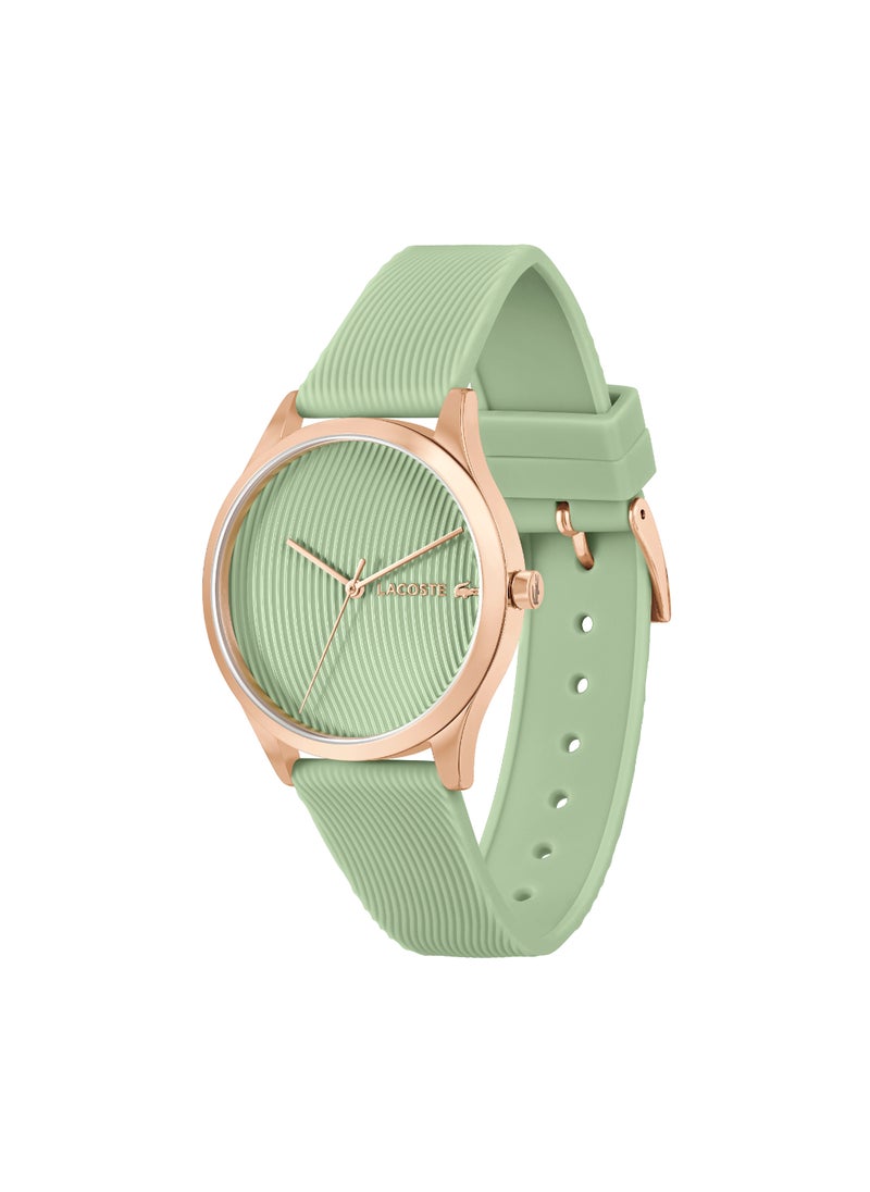 LACOSTE ساعة نسائية دائرية أنالوج بعلبة خضراء - 2001354  - Image 2