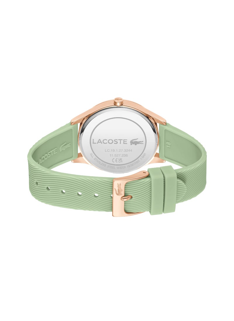 LACOSTE ساعة نسائية دائرية أنالوج بعلبة خضراء - 2001354  - Image 3