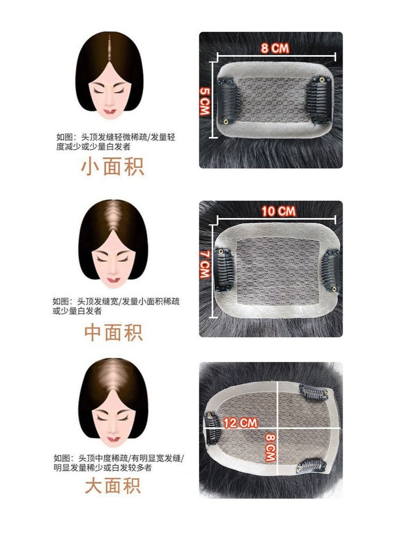 Estelle Wig Manufacturer Wholesale Full Hand Braided Single Mesh Replacement Block Ladies Head Cover White Hair Wig Piece Real Hair - Image 2