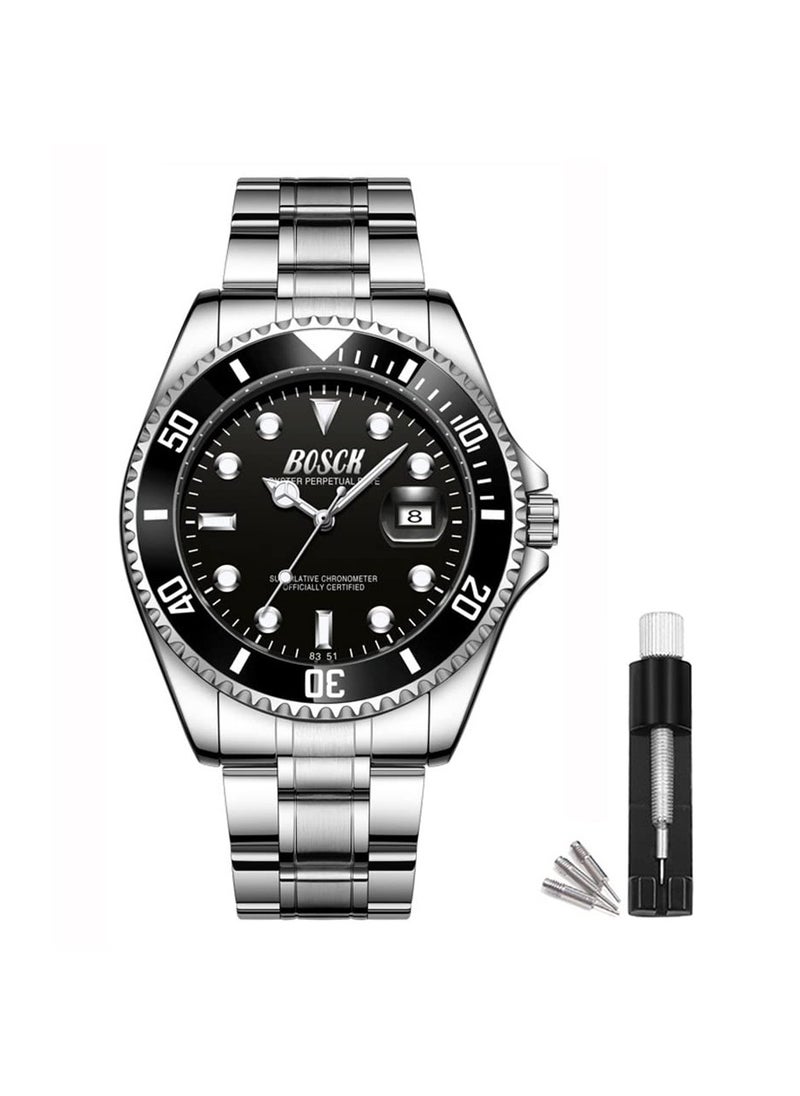 Bosck Watches for men Analog Mens Watch 42mm Large Face Easy Read Stainless Steel Business Watch Classic Luxury 30M Waterproof Mens Wrist Watches  - Image 1