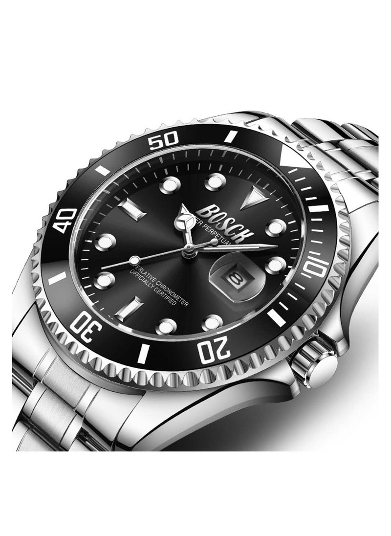 Bosck Watches for men Analog Mens Watch 42mm Large Face Easy Read Stainless Steel Business Watch Classic Luxury 30M Waterproof Mens Wrist Watches  - Image 5
