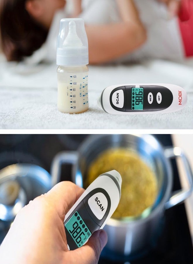 MOBI DualScan Prime Ear & Forehead Thermometer for Baby, Kids & Adults, Digital Infrared, Food & Bottle & Room Mode, 1‑Second Reading, Memory Recall - Image 3