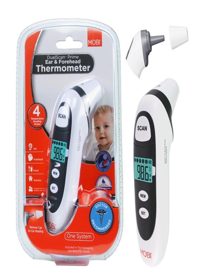 MOBI DualScan Prime Ear & Forehead Thermometer for Baby, Kids & Adults, Digital Infrared, Food & Bottle & Room Mode, 1‑Second Reading, Memory Recall - Image 4