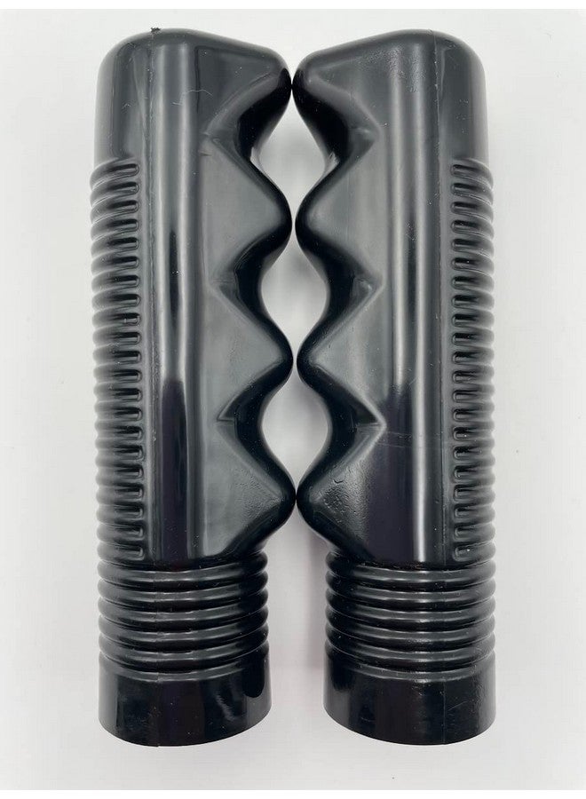 Finger Nub Non Slip Classic Ribbed Grips For 3/4" Handle Bar Black 1 Pair