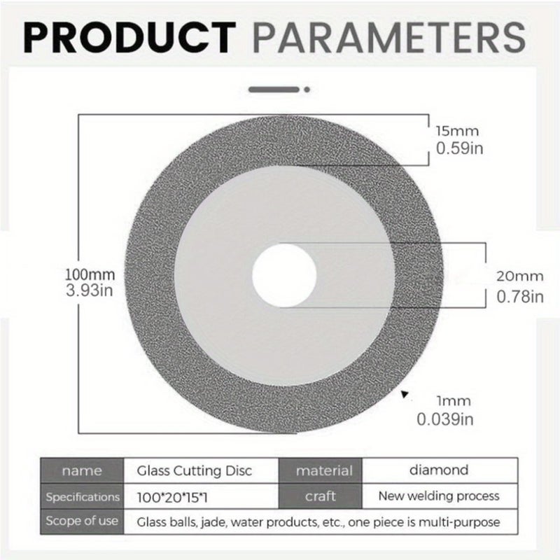 1 Pc Gray 4 Inch Glass Cutting Disc Ultra Thin Diamond Wheel 100mm for Ceramic Marble - Image 3