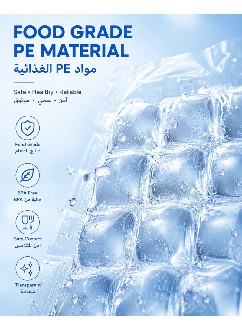 60 Pcs, Disposable Self-Sealing Food-Grade Ice Cube Bags - Image 3