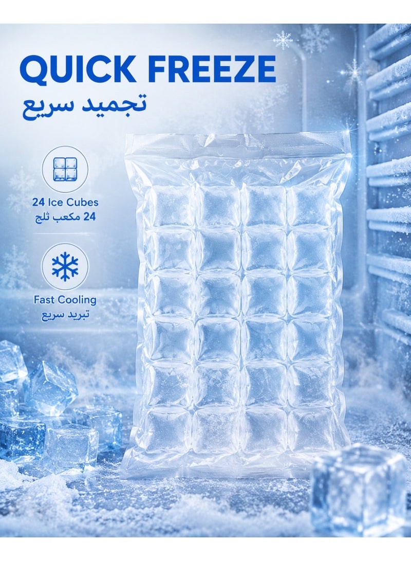 60 Pcs, Disposable Self-Sealing Food-Grade Ice Cube Bags - Image 2