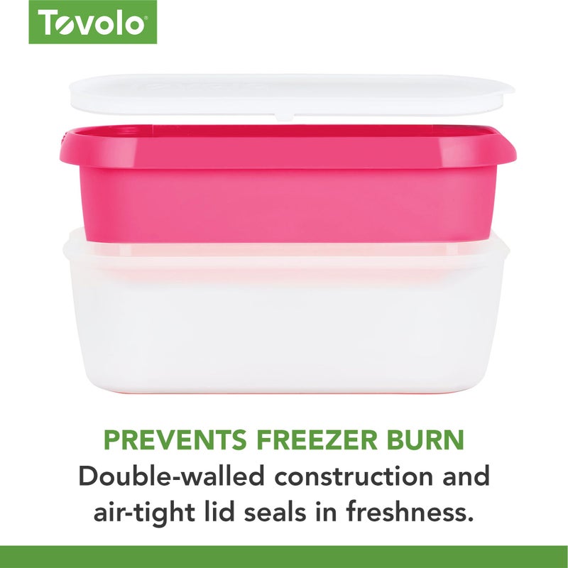 Tovolo Ice Cream Containers for Homemade Ice Cream Raspberry Tart Magenta, Glide A Scoop Tub for Reusable Ice Cream, 1.5 Quart BPA Free Insulated Freezer Safe Container with Lid - Image 5