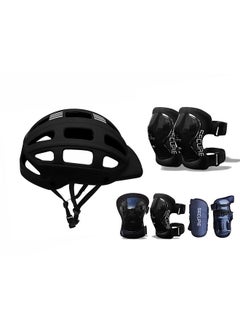 Jaspo Jaspo Sturdy SX4 Adjustable Multisport Helmet for Skateboarding, Skating, Cycling & Other Sports Age Group up to 4-10 Years for Kids - Made in India (Small, Black)  - Image 1