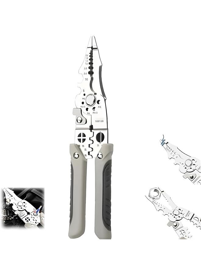 PROMASS promass Wire Stripper Tool, Multifunctional Wire Stripper Crimper Cable Cutter Pliers, 23 in 1 Wire Strippers and Crimping Tool, Adjustable Automatic Wire Stripper Tool for Electrical Cable Cutting  - Image 1
