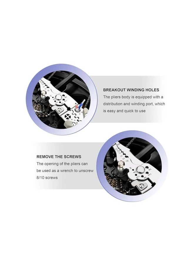 PROMASS promass Wire Stripper Tool, Multifunctional Wire Stripper Crimper Cable Cutter Pliers, 23 in 1 Wire Strippers and Crimping Tool, Adjustable Automatic Wire Stripper Tool for Electrical Cable Cutting  - Image 3