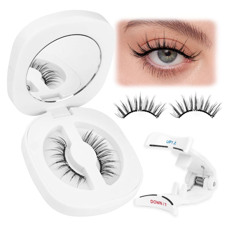 CALAILIS Magnetic Eyelashes with Applicator Upgrade Soft Magnetic Eyelashes Natural Look without Eyeliner No Glue Needed Reusable Waterproof for All Day Comfort RC001