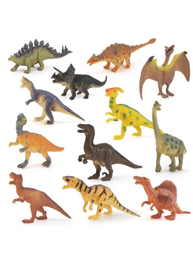 Dinosaur Wild Animal Model Farm Animals Are Suitable For Babies Over 3 Years Old-Color:5-inch 12 Wild Animals (with Siberian Tiger + Monkey)  - Image 3