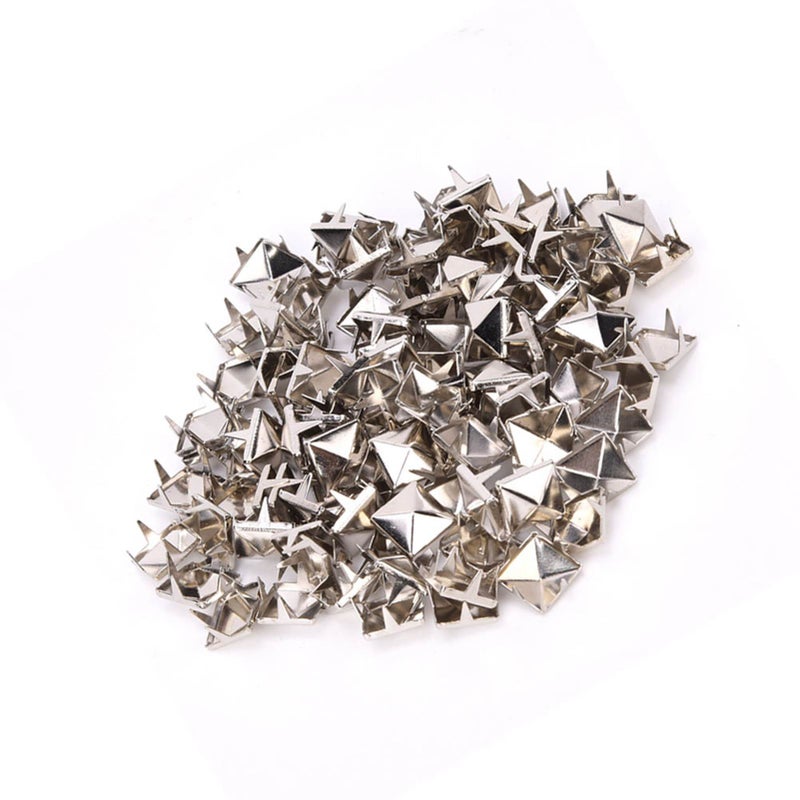 100 PCS 9MM Brass Copper Square Rivets Apparel Shoes Bag Accessories for Leather DecorationGun Color - Image 5