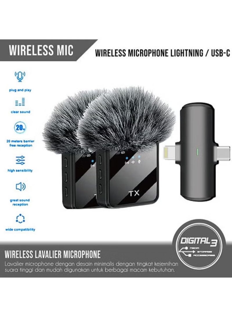 Raxoom F15-2 Wireless Collar Microphone for iPhone/Android/Type C, 99% Noise Cancellation, 48K High-Fidelity Recording, Low Latency, 5-6 Hours Battery, ENC Noise Reduction, Karaoke, Interviews, and Stage Performance - Image 2