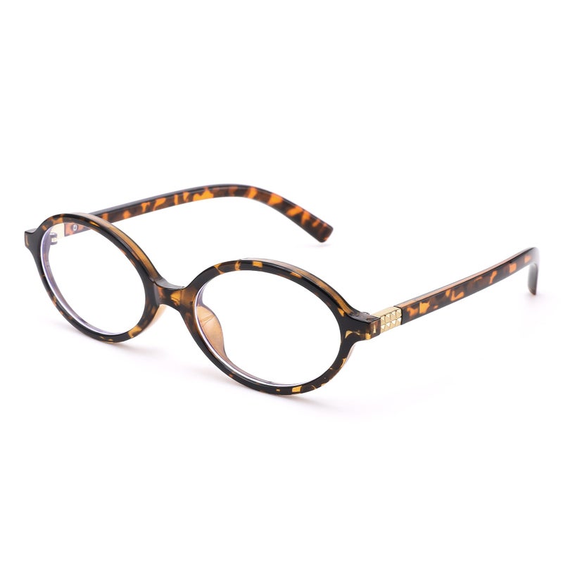 GLARDEFE Blue Light Glasses for Women - Computer Glasses 99% Blue Light Blocking - Fashion Oval Frame Eyeglasses(Brown Leopard) - Image 1
