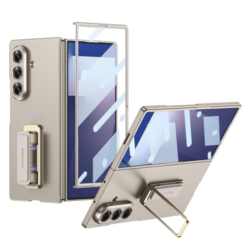 Midkart Thin Cover Compatible with Samsung Galaxy Z Fold 7 Release 2025 with Front Tempered Glass Case Matte Hard PC Slim Camera Protection, Blue - Image 1