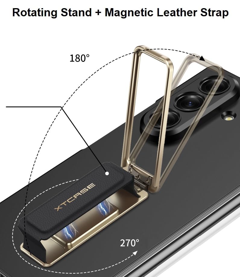 Midkart Thin Cover Compatible with Samsung Galaxy Z Fold 7 Release 2025 with Front Tempered Glass Case Matte Hard PC Slim Camera Protection, Blue - Image 4