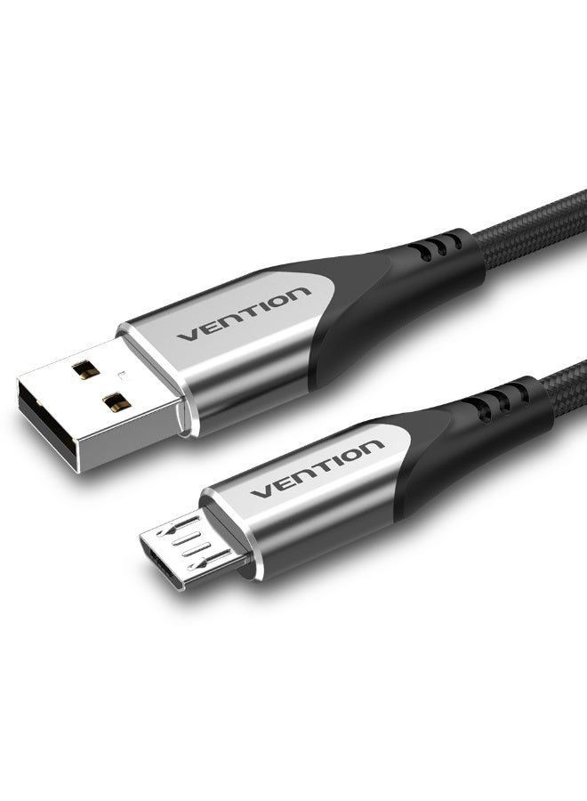 VENTION USB 2.0 to Micro USB Cable Gray Aluminum Alloy Type Model - Image 1