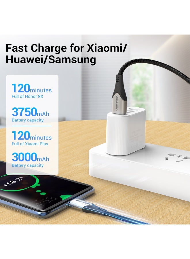 VENTION USB 2.0 to Micro USB Cable Gray Aluminum Alloy Type Model - Image 3