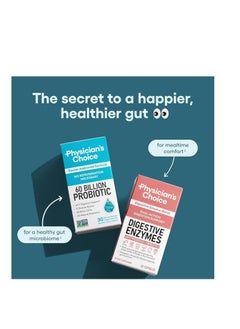 Physician's CHOICE Physician's CHOICE Probiotics 60 Billion CFU - 10 Strains + Organic Prebiotics - Immune, Digestive & Gut Health - Supports Occasional Constipation, Diarrhea, Gas & Bloating - for Women & Men - 60 Capsules  - Image 4