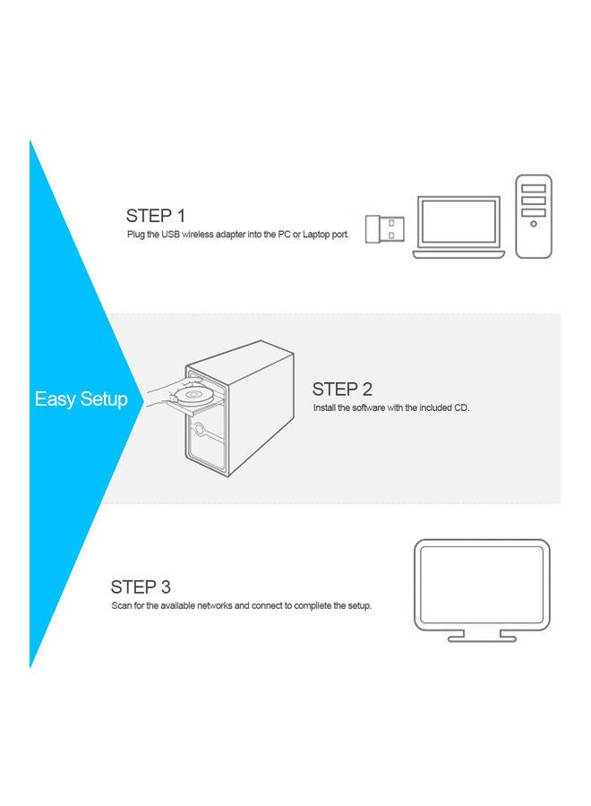 NIBEMINENT Wireless USB Adapter Black - Image 5