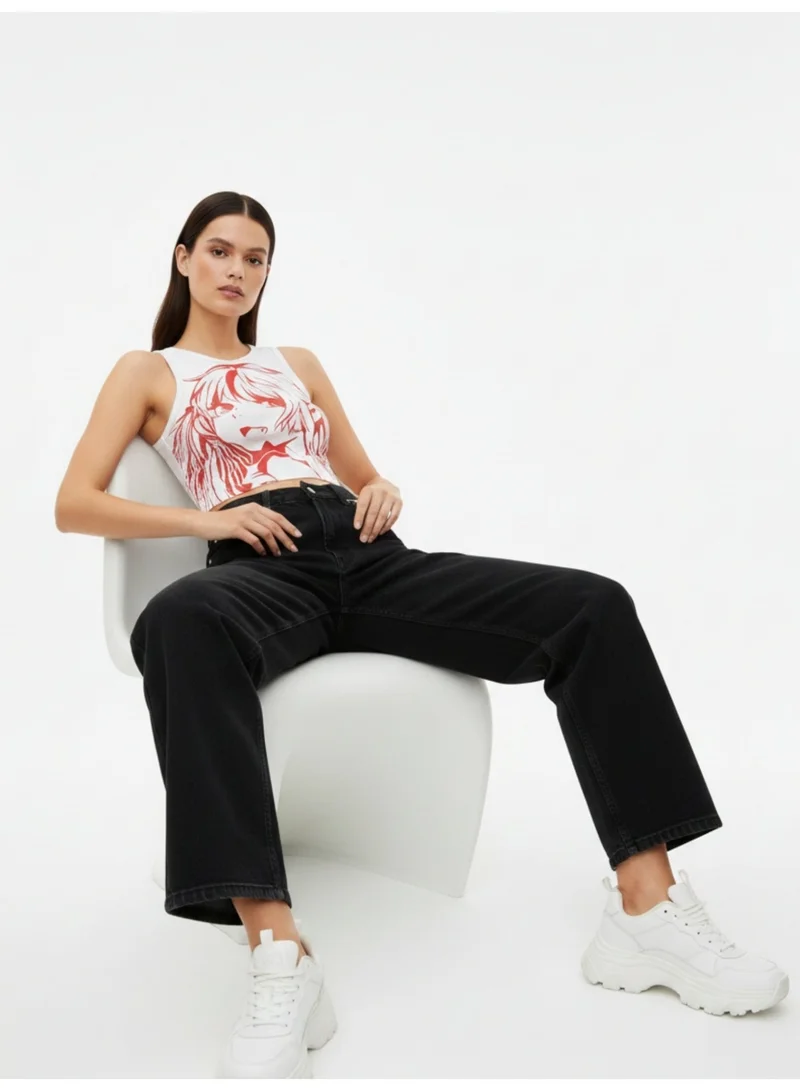 Outzidr  White Graphic Tank Top for Women | Best Price UAE