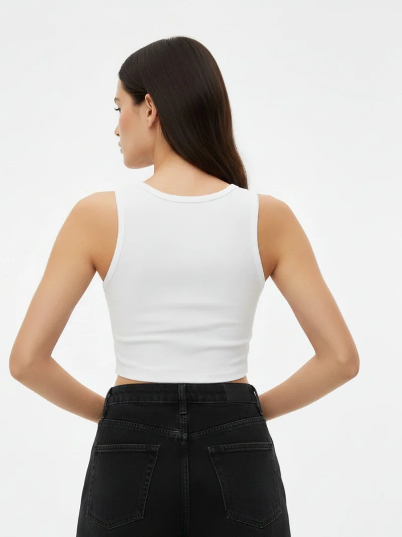 Outzidr  White Graphic Tank Top for Women | Best Price UAE