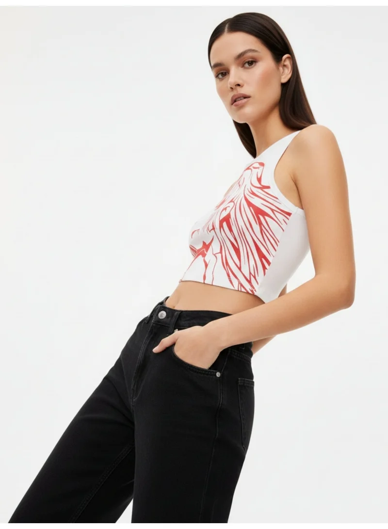 Outzidr  White Graphic Tank Top for Women | Best Price UAE