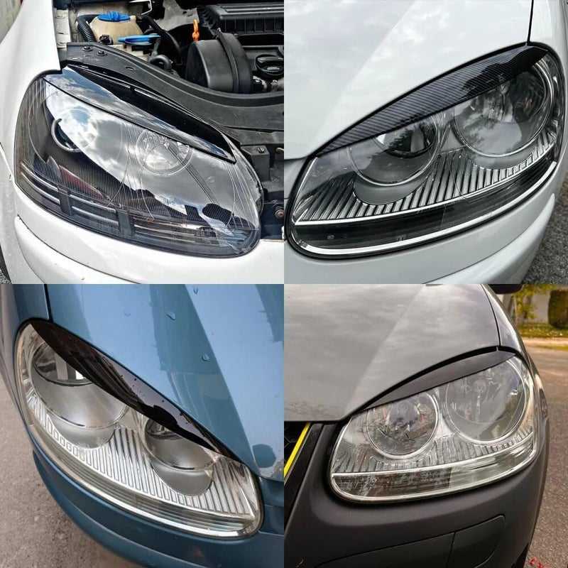 Vuzmode Gloss Black Headlight Eyelids for VW Golf MK5 GTI R - Image 4