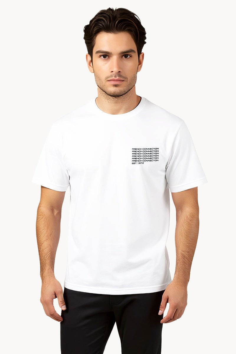 French Connection Logo Crew Neck Basic T-Shirt  - Image 3