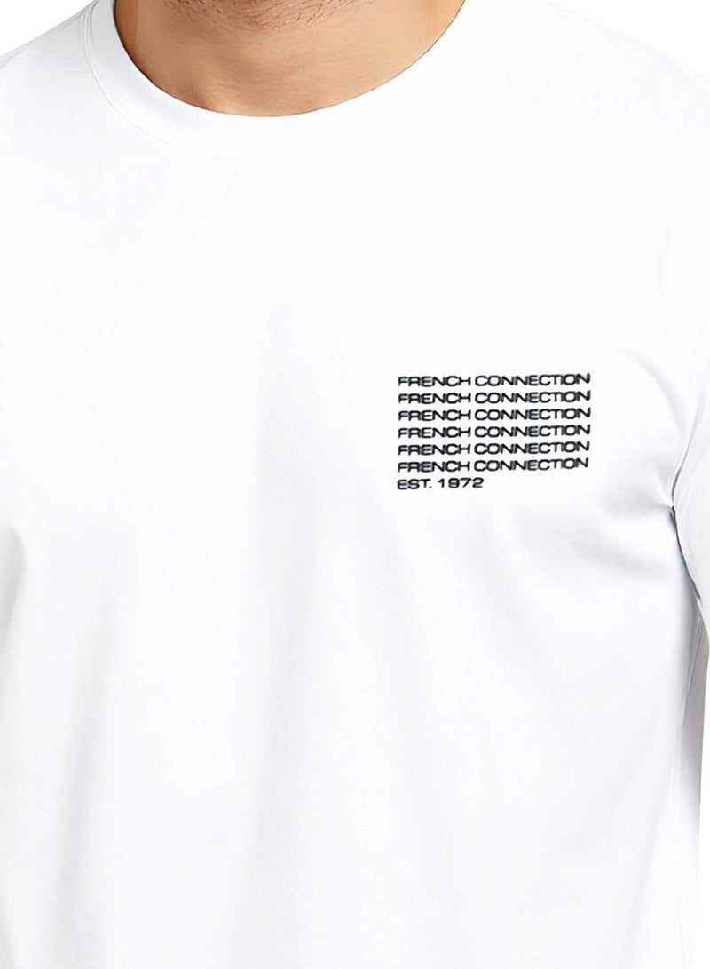 French Connection Logo Crew Neck Basic T-Shirt - Image 4