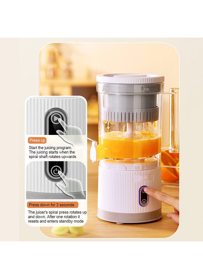 Generic - Electric Juicer Rechargeable USB Charging 120rpm Hands-Free High Juice Yield Wireless Portable Automatic Citrus Orange Juice Squeezer for Lemon Lime Grapefruit - Image 1