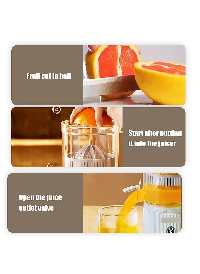 Generic - Electric Juicer Rechargeable USB Charging 120rpm Hands-Free High Juice Yield Wireless Portable Automatic Citrus Orange Juice Squeezer for Lemon Lime Grapefruit - Image 1