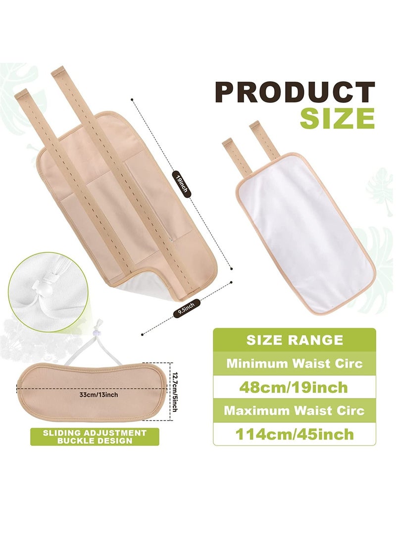 2 Pack Castor Oil Pack Wrap Reusable Organic Castor Oil Packs for Liver Detox Castor Oil Packs for Liver Detox with Adjustable Elastic Strap Flannel Cotton Machine Washable Anti Oil Leak - Image 5