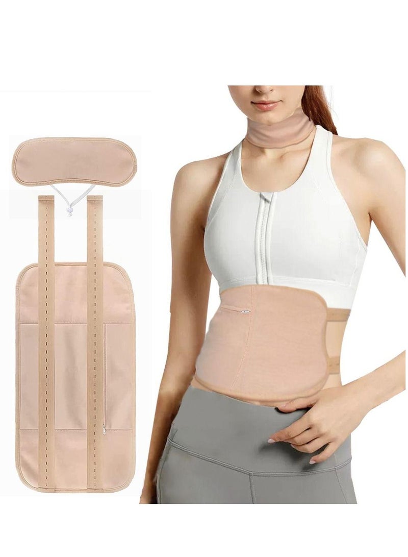 2 Pack Castor Oil Pack Wrap Reusable Organic Castor Oil Packs for Liver Detox Castor Oil Packs for Liver Detox with Adjustable Elastic Strap Flannel Cotton Machine Washable Anti Oil Leak - Image 1