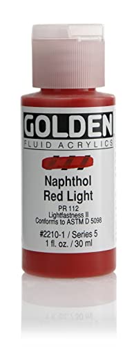 Golden Fluid Acrylic Paint 1 Ounce-Naphthol Red Light - Image 4