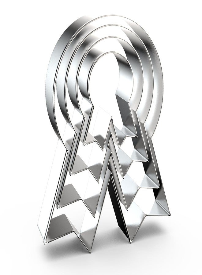 QAAQS Award Medal Cookie Cutter Set for Baking, 5/4/3/2 inch, 4 Piece, Stainless Steel - Image 1