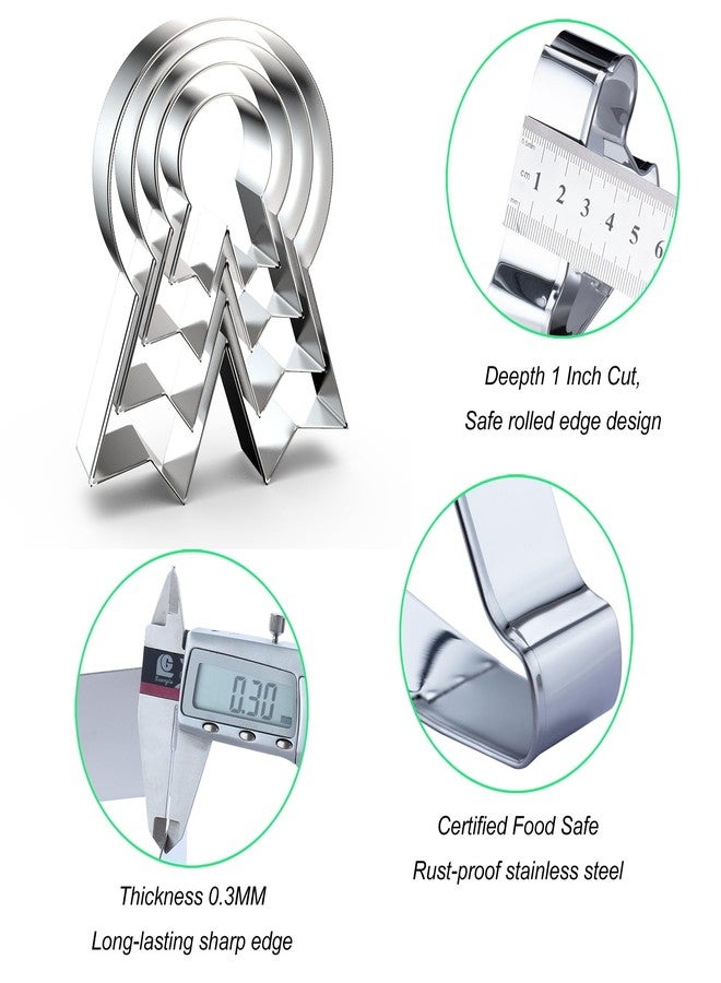 QAAQS Award Medal Cookie Cutter Set for Baking, 5/4/3/2 inch, 4 Piece, Stainless Steel - Image 3