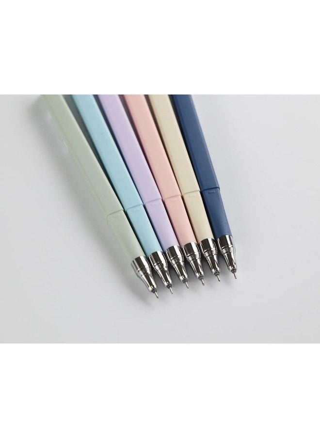 GANSSIA - New Solid Color Gel Ink Pens 0.5Mm Point Square Body Gel Pen For Writing Signature Pack Of 6Pcs - Image 1