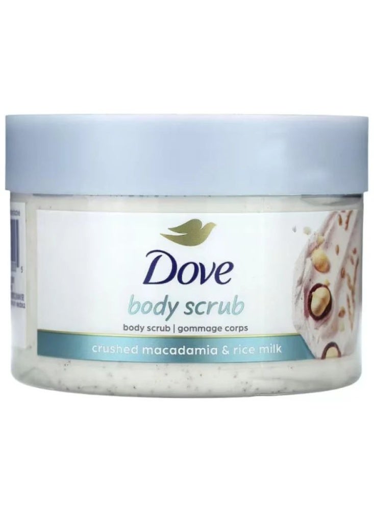 Dove Macadamia Powder & Rice Milk Scrub, 298g