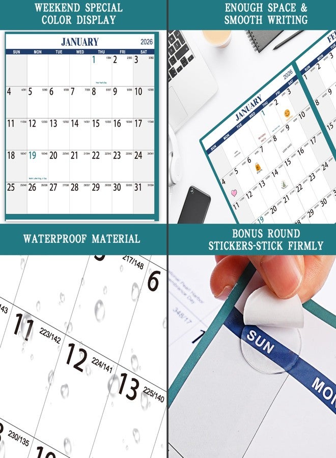 Lemome Dry Erase Calendar for Wall - Yearly Wall Calendar 2026, 23" x 35", Jan. - Dec. 2026, 12 Months Folded Yearly Calendars Erasable - Image 5