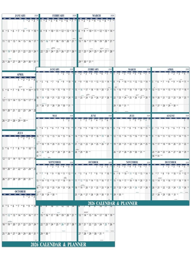 Lemome Dry Erase Calendar for Wall - Yearly Wall Calendar 2026, 23" x 35", Jan. - Dec. 2026, 12 Months Folded Yearly Calendars Erasable - Image 1