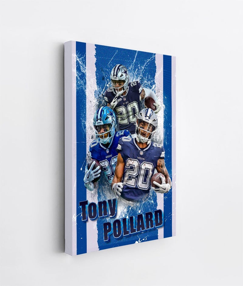 TNESSENTIAL Tony Pollard Poster Dallas Cowboys Framed Canvas Print Football Wall Art Print NFL Artwork Home Decor D106 Birthday Gift - Image 4