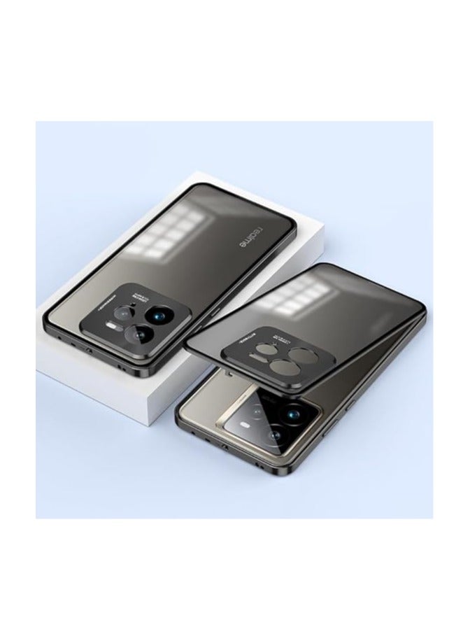 Case Compatible with Realme GT 7 Pro Case, Aluminium Alloy Metal Frame Matte Frosted Translucent Back Cover Shockproof Protective for GT7  - Image 1